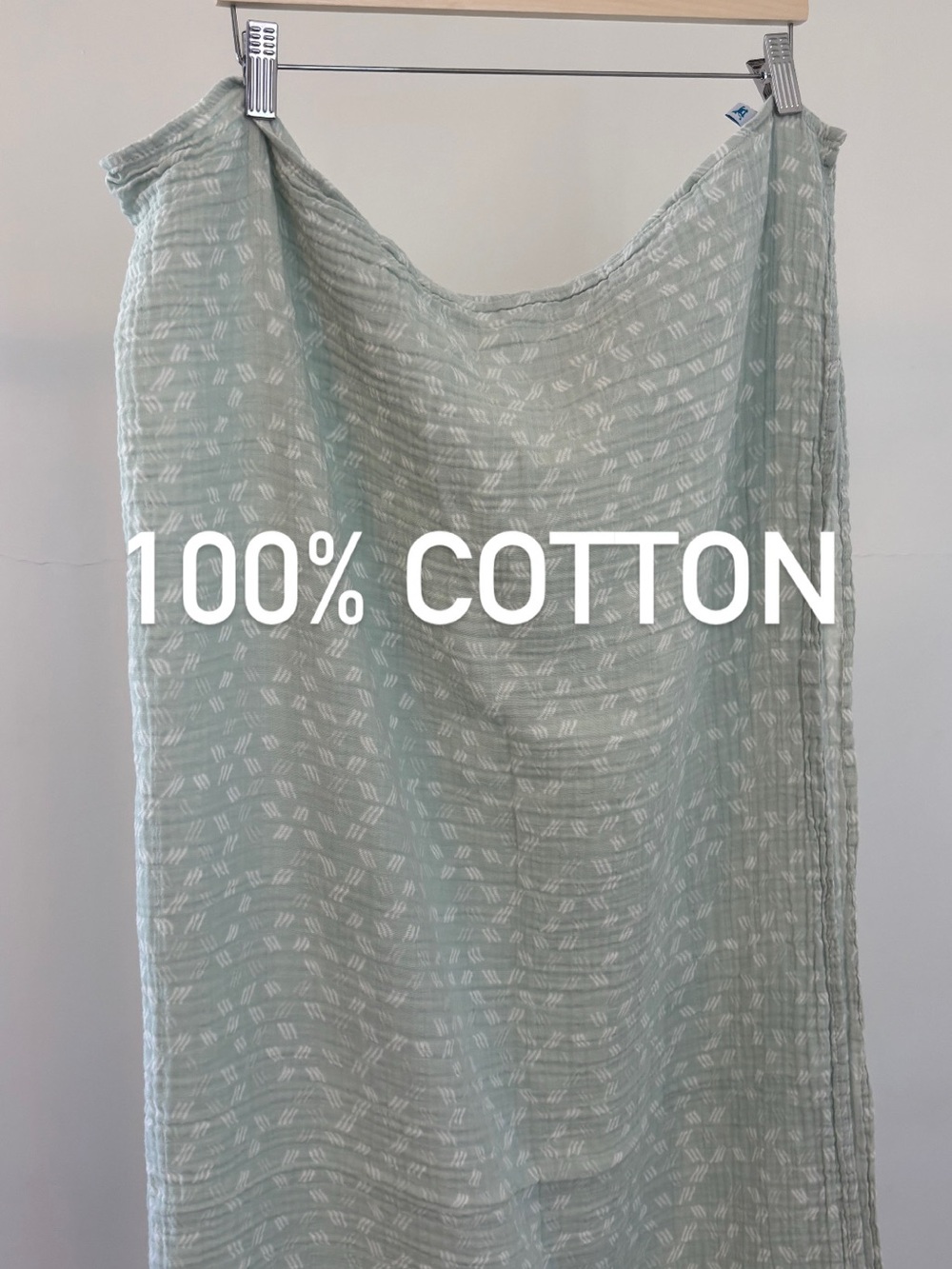 Little Unicorn 100% Cotton Muslin Swaddle Blanket | Sage Green
